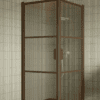 Shower enclosure Hietakari Bläk 762 Tokyo, Mocha frame, grey tinted glass