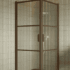 Shower enclosure Hietakari Bläk 762 Tokyo, Mocha frame, clear glass