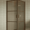 Shower enclosure Hietakari Bläk 762 Tokyo, Mocha frame, bronze tinted glass