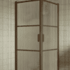 Shower enclosure Hietakari Bläk 762 Tokyo, Mocha frame, reeded glass