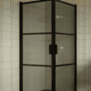 Shower enclosure Hietakari Bläk 762 Tokyo, black frame, grey tinted glass