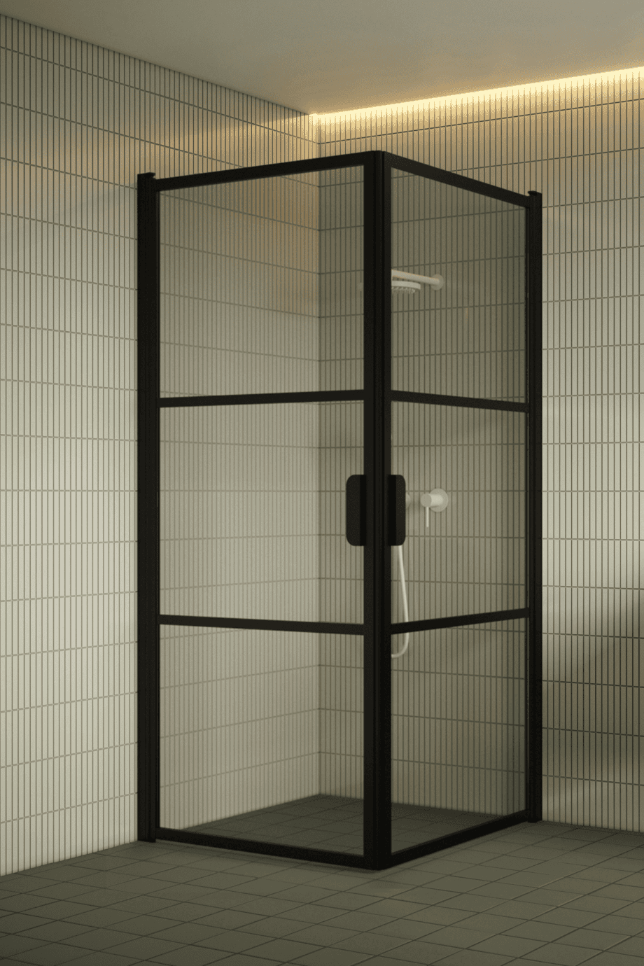 Shower enclosure Hietakari Bläk 762 Tokyo, hinged door + hinged door – 4