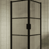 Shower enclosure Hietakari Bläk 762 Tokyo, black frame, reeded glass
