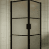 Shower enclosure Hietakari Bläk 762 Tokyo, black frame, satin frosted glass