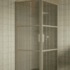 Shower enclosure Hietakari Bläk 762 Tokyo, Sand frame, grey tinted glass