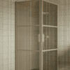 Shower enclosure Hietakari Bläk 762 Tokyo, Sand frame, bronze tinted glass