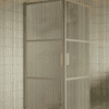 Shower enclosure Hietakari Bläk 762 Tokyo, Sand frame, reeded glass