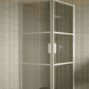 Shower enclosure Hietakari Bläk 762 Tokyo, white frame, grey tinted glass