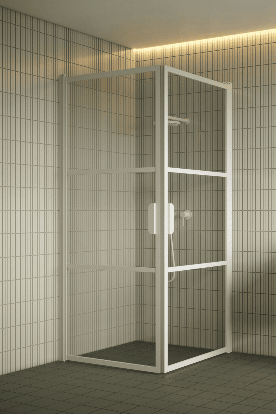 Shower enclosure Hietakari Bläk 762 Tokyo, hinged door + hinged door