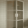 Shower enclosure Hietakari Bläk 762 Tokyo, white frame, bronze tinted glass