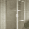 Shower enclosure Hietakari Bläk 762 Tokyo, white frame, reeded glass
