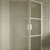 Shower enclosure Hietakari Bläk 762 Tokyo, white frame, satin frosted glass
