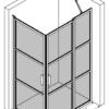 Shower enclosure Hietakari Bläk 763 Tokyo, hinged door + hinged door with fixed part – 3
