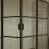 Shower enclosure Hietakari Bläk 763 Tokyo, Cocoa frame, grey tinted glass