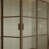 Shower enclosure Hietakari Bläk 763 Tokyo, Mocha frame, reeded glass