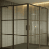 Shower enclosure Hietakari Bläk 764 Tokyo, Mocha frame, grey tinted glass Shower enclosure Hietakari Bläk 764 Tokyo, Mocha frame, grey tinted glass