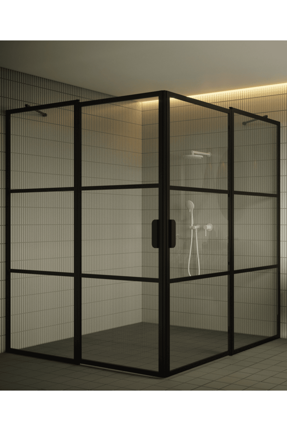 Shower enclosure Hietakari Bläk 764 Tokyo, black frame, bronze tinted glass Shower enclosure Hietakari Bläk 764 Tokyo, black frame, bronze tinted glass