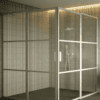 Shower enclosure Hietakari Bläk 764 Tokyo, white frame, grey tinted glass Shower enclosure Hietakari Bläk 764 Tokyo, white frame, grey tinted glass