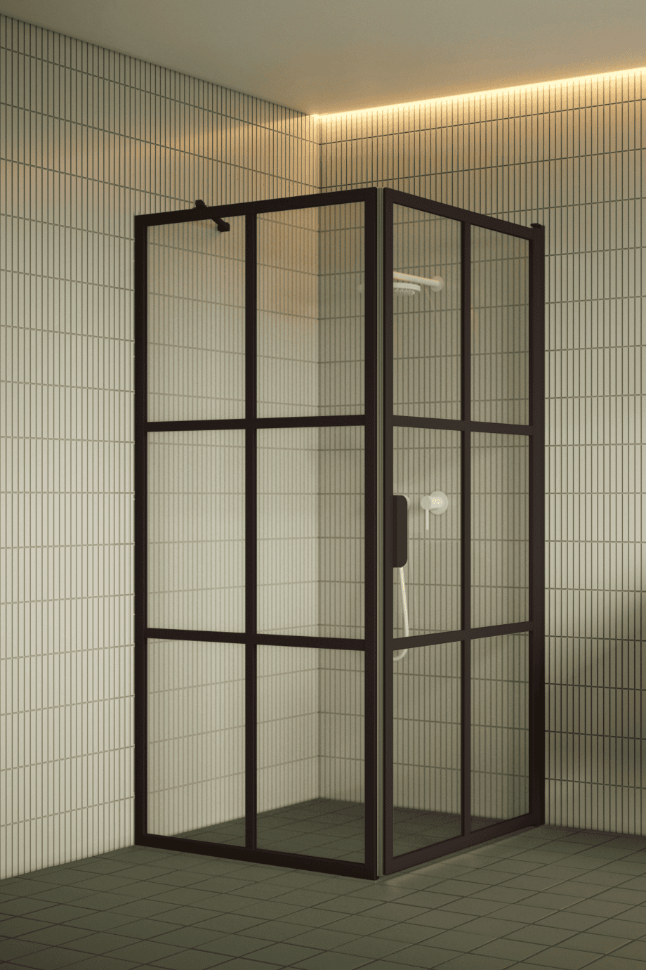 Shower enclosure Hietakari Bläk 765 Paris, Cocoa frame, bronze tinted glass Shower enclosure Hietakari Bläk 765 Paris, Cocoa frame, bronze tinted glass