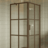 Shower enclosure Hietakari Bläk 765 Paris, Mocha frame, clear glass Shower enclosure Hietakari Bläk 765 Paris, fixed wall + hinged door – 6