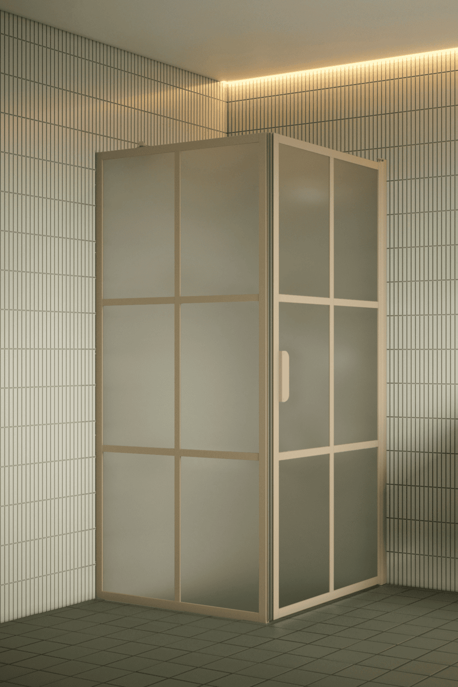 Shower enclosure Hietakari Bläk 765 Paris, Sand frame, satin frosted glass Shower enclosure Hietakari Bläk 765 Paris, Sand frame, satin frosted glass