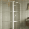 Shower enclosure Hietakari Bläk 765 Paris, white frame, clear glass Shower enclosure Hietakari Bläk 765 Paris, fixed wall + hinged door