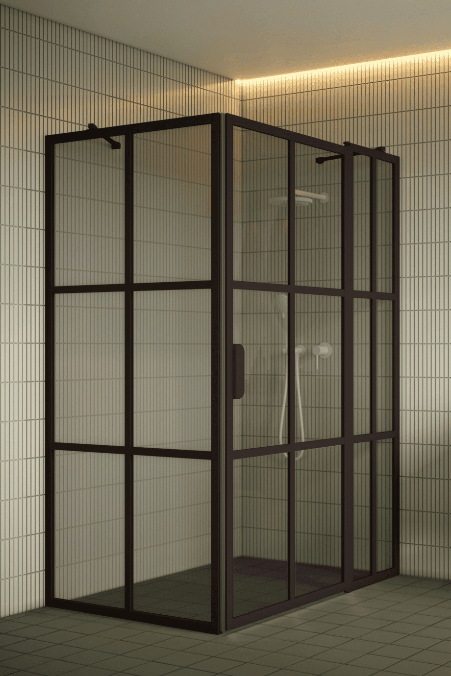 Shower enclosure Hietakari Bläk 766 Paris, Cocoa frame, grey tinted glass Shower enclosure Hietakari Bläk 766 Paris, Cocoa frame, grey tinted glass