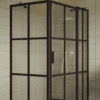 Shower enclosure Hietakari Bläk 766 Paris, Cocoa frame, clear glass Shower enclosure Hietakari Bläk 766 Paris, fixed wall + hinged door with fixed part – 8