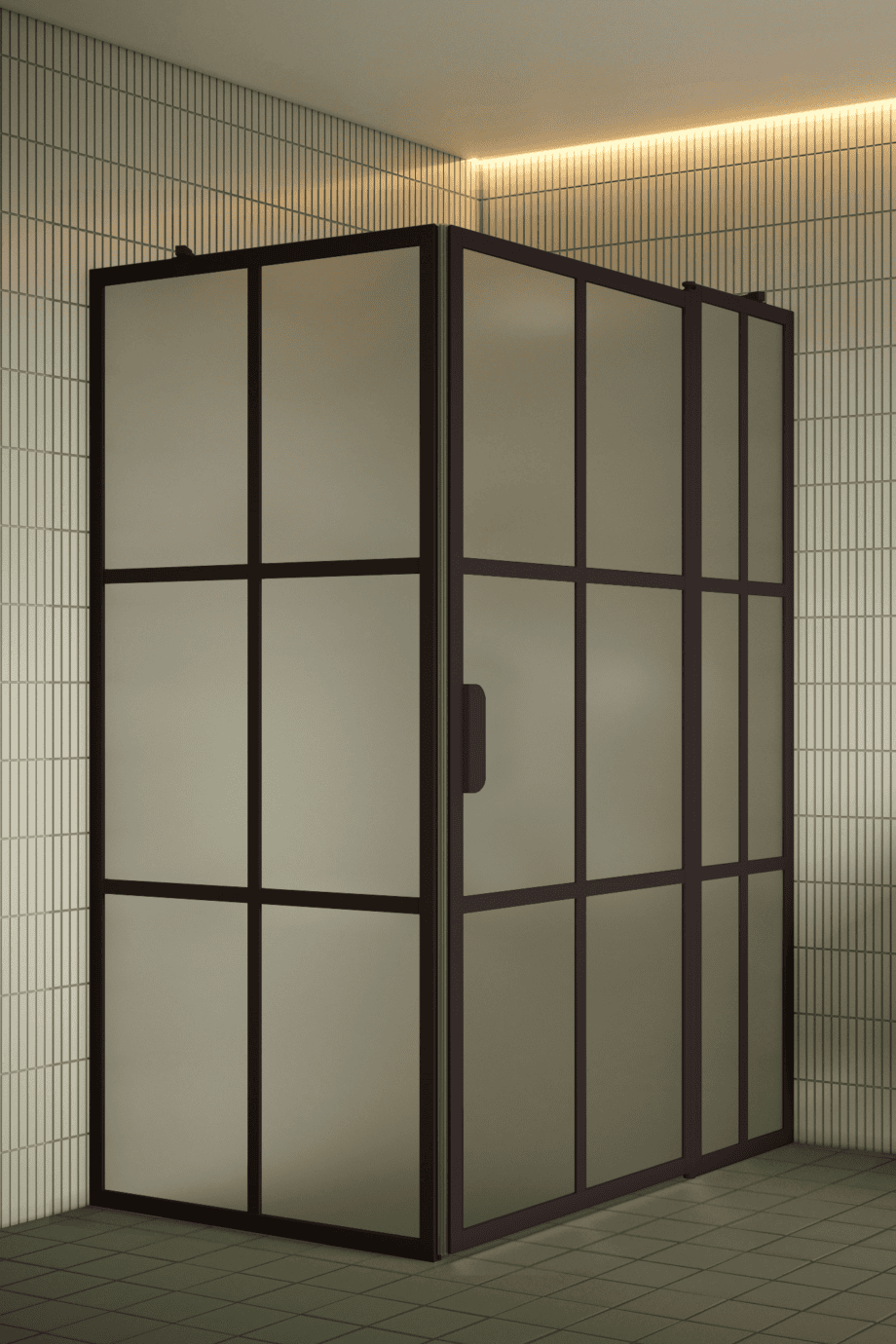 Shower enclosure Hietakari Bläk 766 Paris, Cocoa frame, satin frosted glass Shower enclosure Hietakari Bläk 766 Paris, Cocoa frame, satin frosted glass