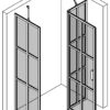 Shower enclosure Hietakari Bläk 766 Paris – undefined Shower enclosure Hietakari Bläk 766 Paris, fixed wall + hinged door with fixed part – 4