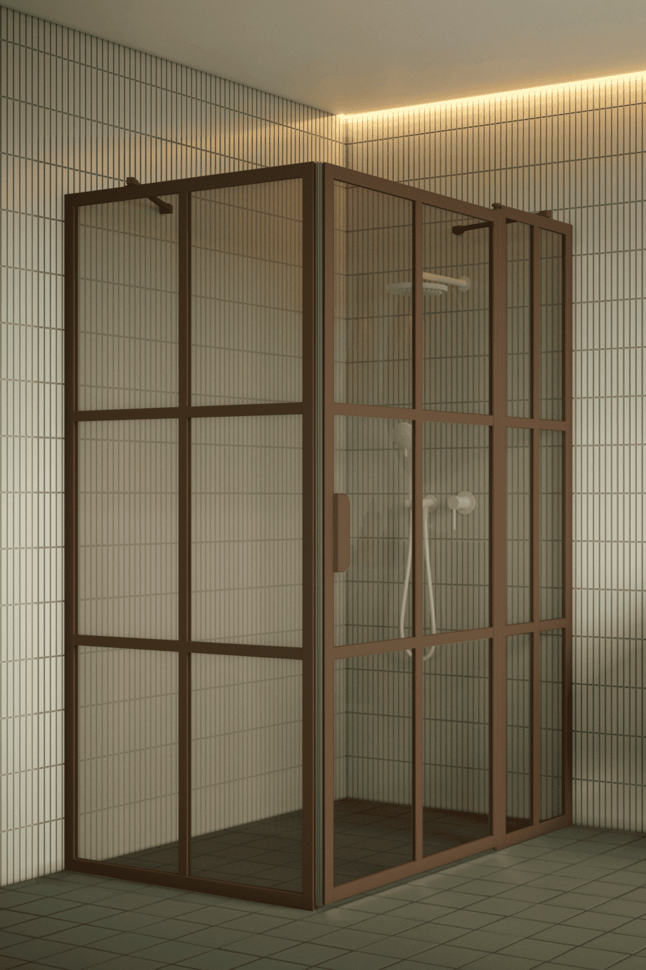Shower enclosure Hietakari Bläk 766 Paris, Mocha frame, bronze tinted glass Shower enclosure Hietakari Bläk 766 Paris, Mocha frame, bronze tinted glass