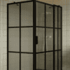 Shower enclosure Hietakari Bläk 766 Paris, black frame, grey tinted glass Shower enclosure Hietakari Bläk 766 Paris, black frame, grey tinted glass