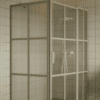 Shower enclosure Hietakari Bläk 766 Paris, Sand frame, clear glass Shower enclosure Hietakari Bläk 766 Paris, fixed wall + hinged door with fixed part – 6