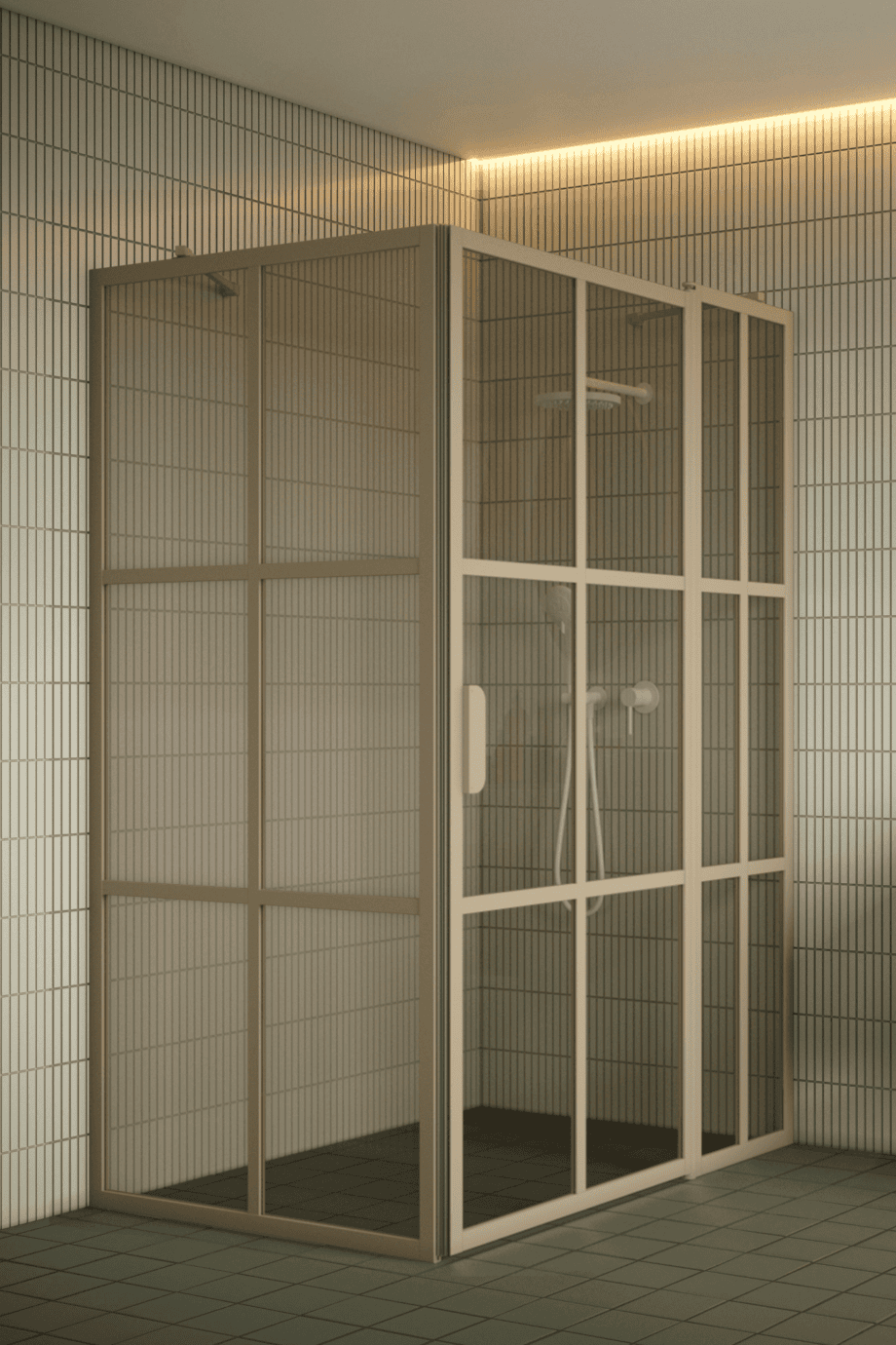Shower enclosure Hietakari Bläk 766 Paris, Sand frame, bronze tinted glass Shower enclosure Hietakari Bläk 766 Paris, Sand frame, bronze tinted glass