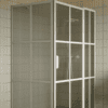 Shower enclosure Hietakari Bläk 766 Paris, white frame, grey tinted glass Shower enclosure Hietakari Bläk 766 Paris, white frame, grey tinted glass