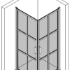 Shower enclosure Hietakari Bläk 767 Paris – 3D drawing Shower enclosure Hietakari Bläk 767 Paris – 3D drawing