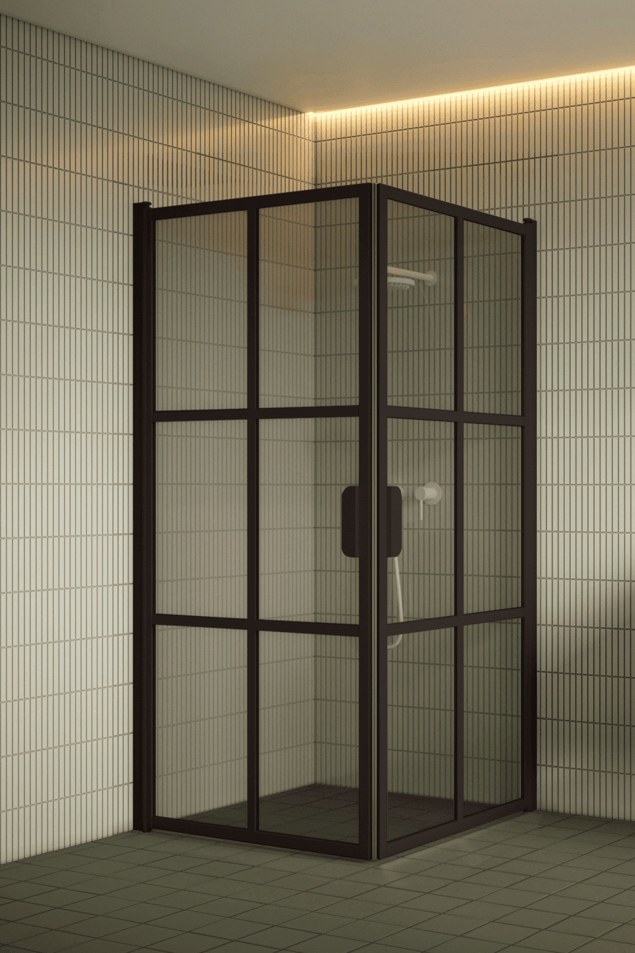 Shower enclosure Hietakari Bläk 767 Paris, Cocoa frame, grey tinted glass Shower enclosure Hietakari Bläk 767 Paris, Cocoa frame, grey tinted glass