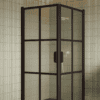Shower enclosure Hietakari Bläk 767 Paris, Cocoa frame, clear glass Shower enclosure Hietakari Bläk 767 Paris, hinged door + hinged door – 7
