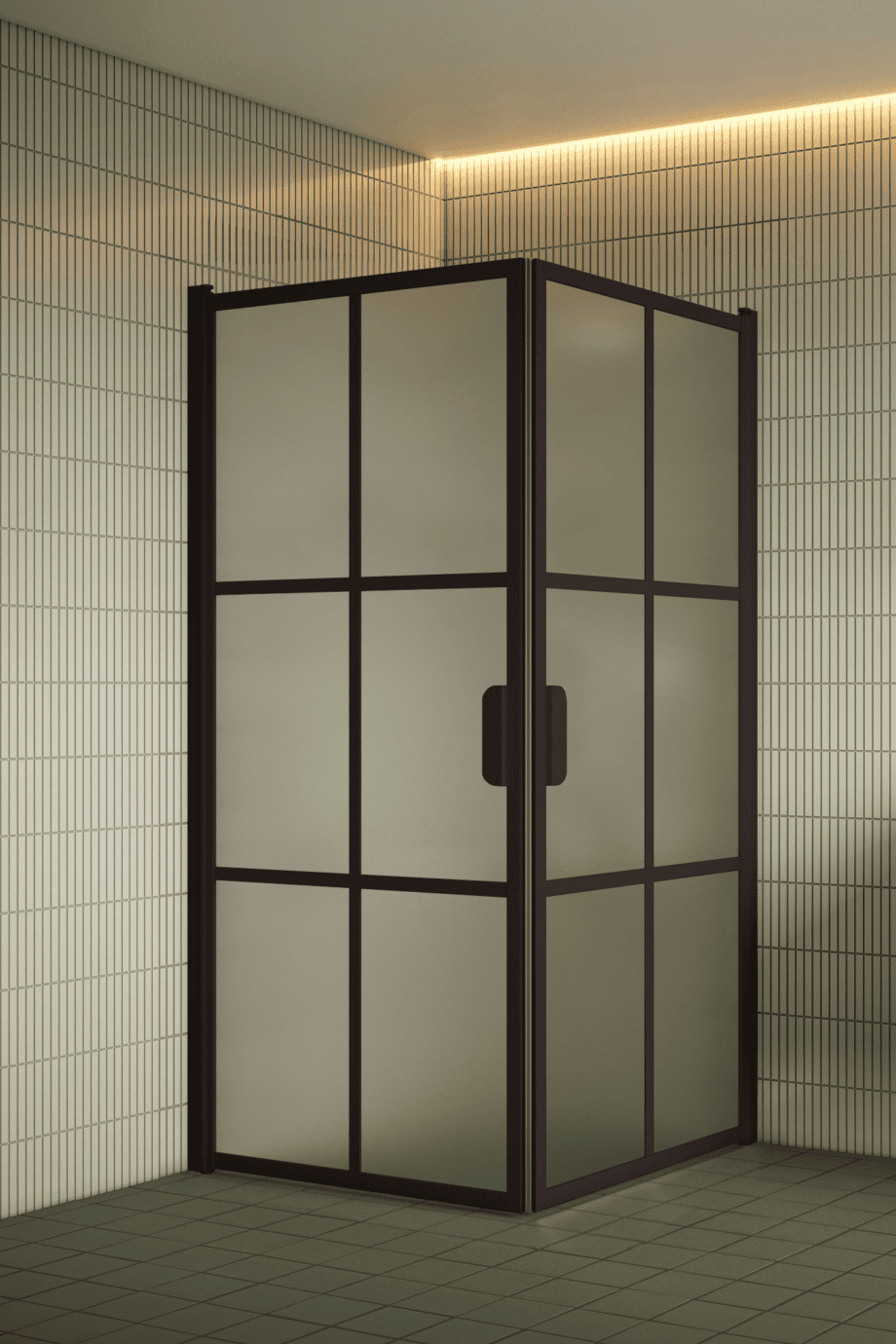 Shower enclosure Hietakari Bläk 767 Paris, Cocoa frame, satin frosted glass Shower enclosure Hietakari Bläk 767 Paris, Cocoa frame, satin frosted glass