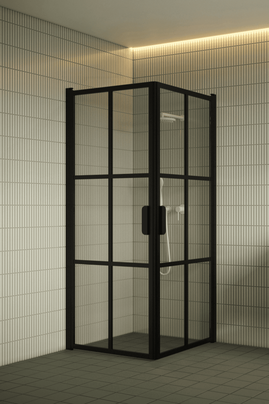 Shower enclosure Hietakari Bläk 767 Paris, black frame, clear glass Shower enclosure Hietakari Bläk 767 Paris, black frame, clear glass
