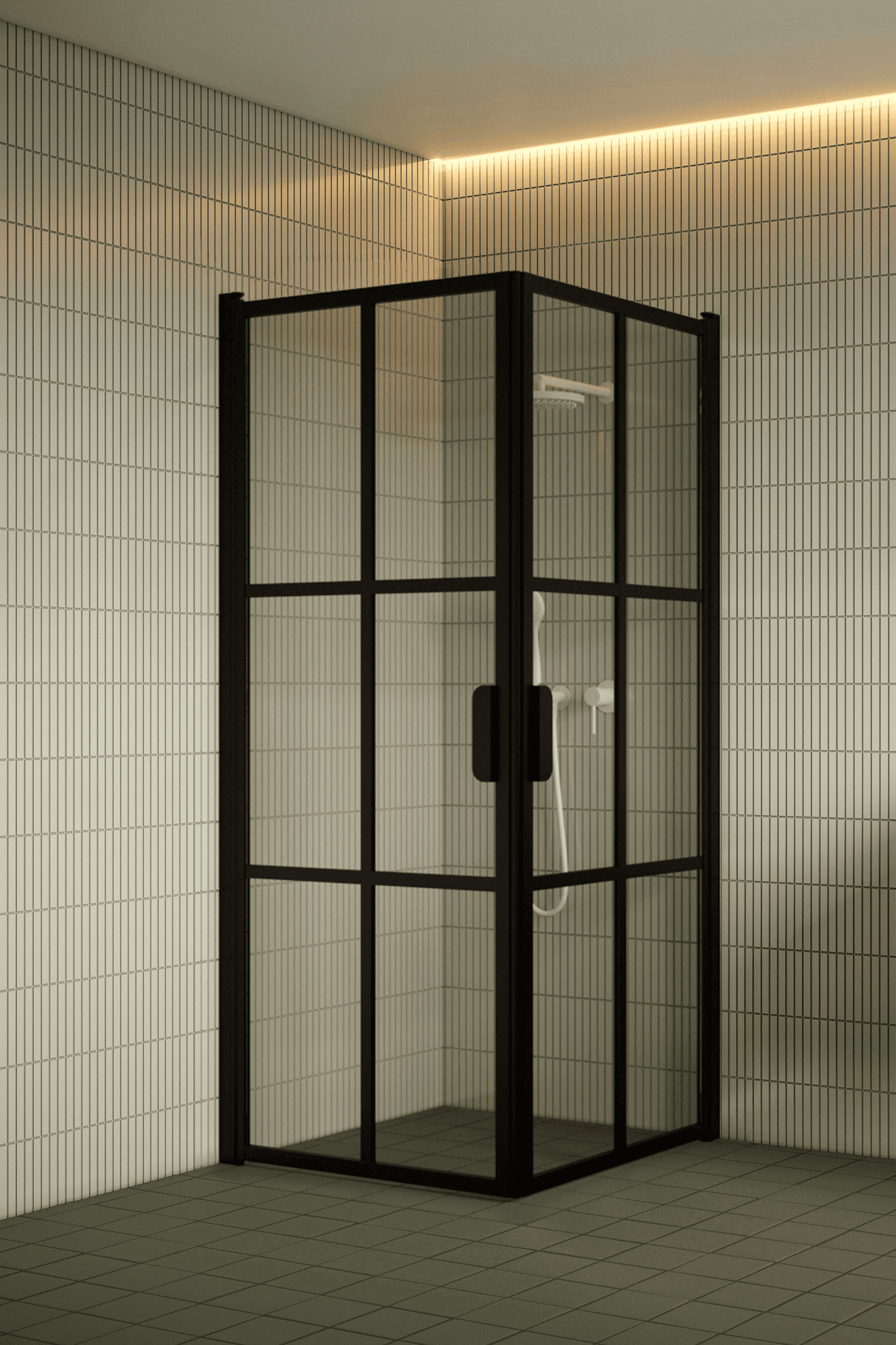 Shower enclosure Hietakari Bläk 767 Paris, black frame, clear glass Shower enclosure Hietakari Bläk 767 Paris, black frame, clear glass