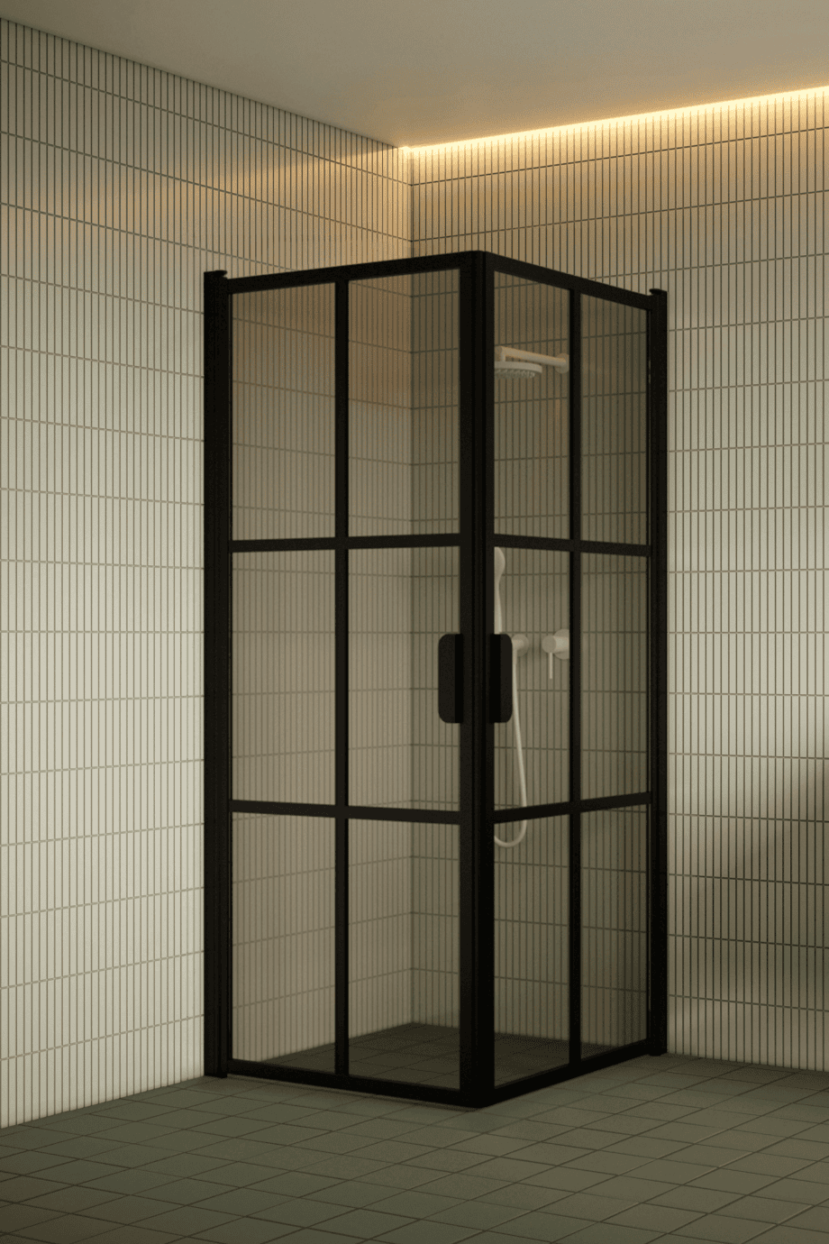 Shower enclosure Hietakari Bläk 767 Paris, black frame, bronze tinted glass Shower enclosure Hietakari Bläk 767 Paris, black frame, bronze tinted glass