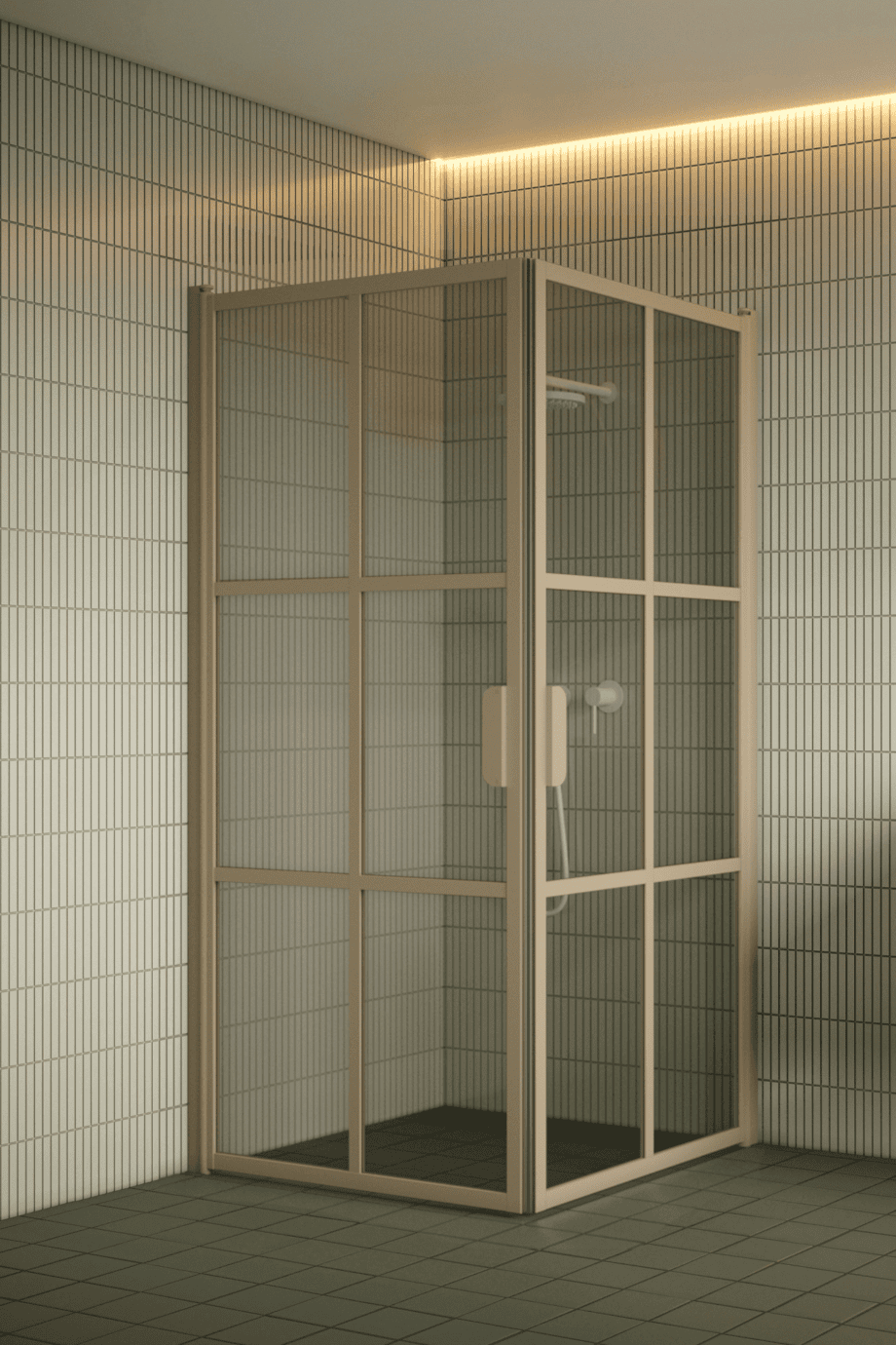 Shower enclosure Hietakari Bläk 767 Paris, Sand frame, grey tinted glass Shower enclosure Hietakari Bläk 767 Paris, Sand frame, grey tinted glass