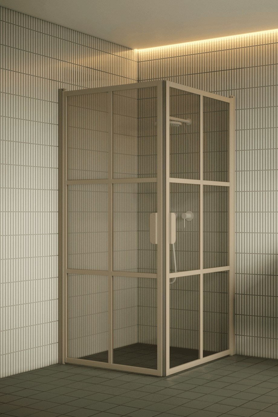 Shower enclosure Hietakari Bläk 767 Paris, Sand frame, bronze tinted glass Shower enclosure Hietakari Bläk 767 Paris, Sand frame, bronze tinted glass