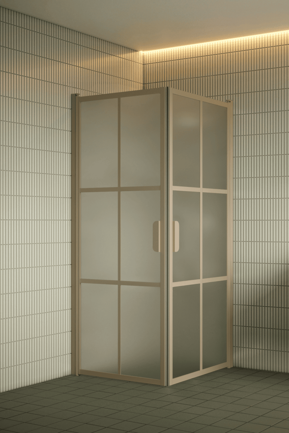 Shower enclosure Hietakari Bläk 767 Paris, Sand frame, satin frosted glass Shower enclosure Hietakari Bläk 767 Paris, Sand frame, satin frosted glass