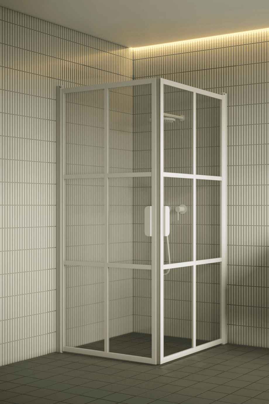 Shower enclosure Hietakari Bläk 767 Paris, white frame, clear glass Shower enclosure Hietakari Bläk 767 Paris, hinged door + hinged door