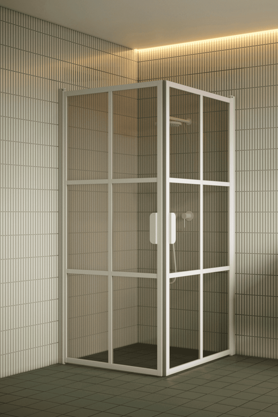 Shower enclosure Hietakari Bläk 767 Paris, white frame, bronze tinted glass Shower enclosure Hietakari Bläk 767 Paris, white frame, bronze tinted glass