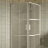 Shower enclosure Hietakari Bläk 767 Paris, white frame, reeded glass Shower enclosure Hietakari Bläk 767 Paris, white frame, reeded glass