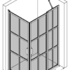 Shower enclosure Hietakari Bläk 768 Paris – 3D drawing Shower enclosure Hietakari Bläk 768 Paris, hinged door + hinged door with fixed part – 3