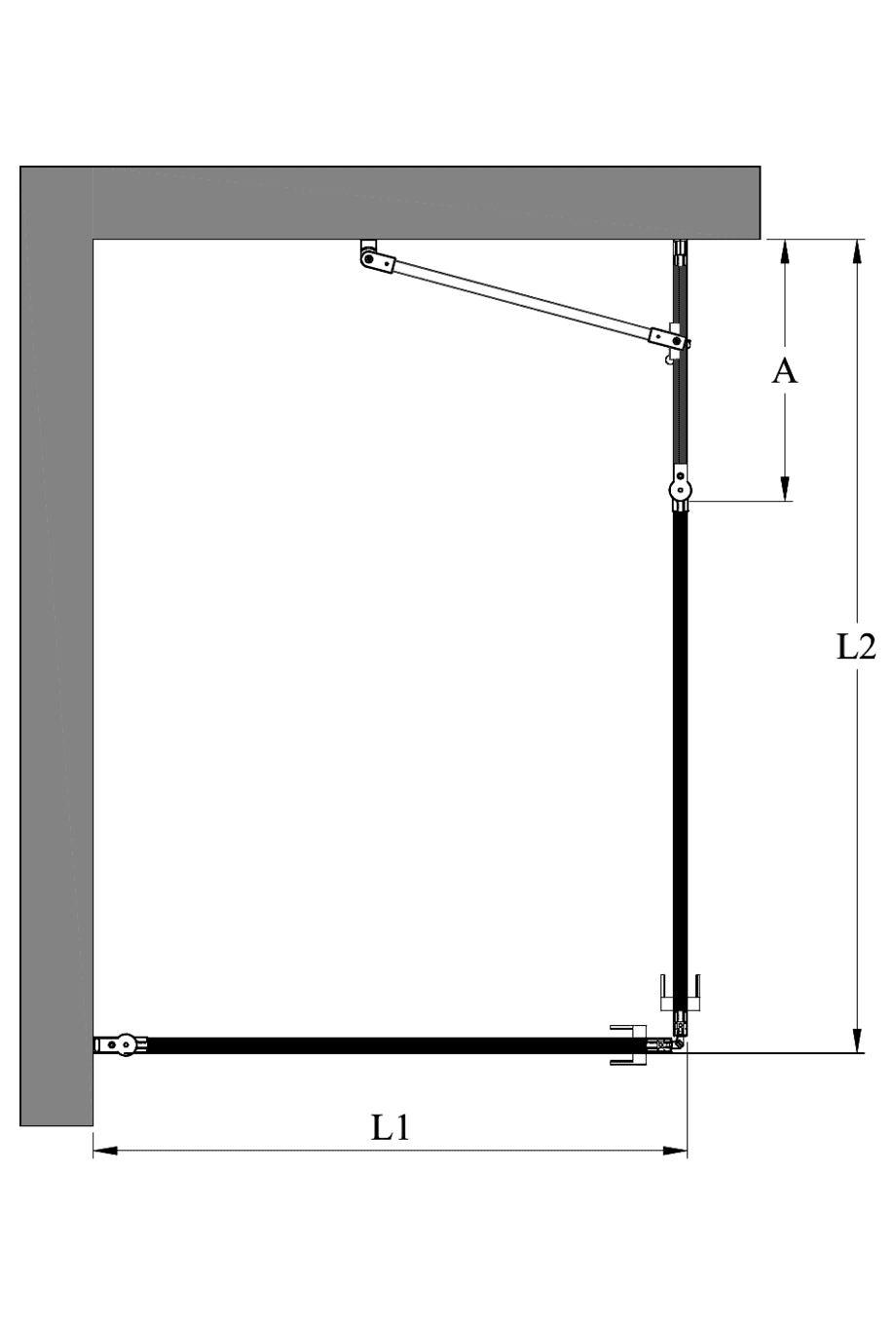 Shower enclosure Hietakari Bläk 768 Paris, hinged door + hinged door with fixed part – 2